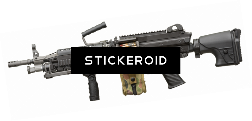 Machine Gun - Light Machine Gun (831x401), Png Download