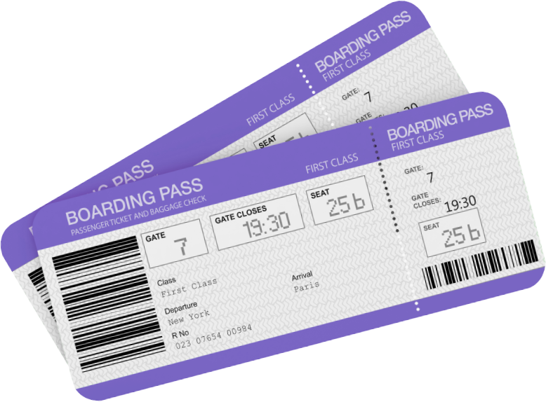 Concierge Business Travel - Transparent Plane Tickets Png (778x574), Png Download