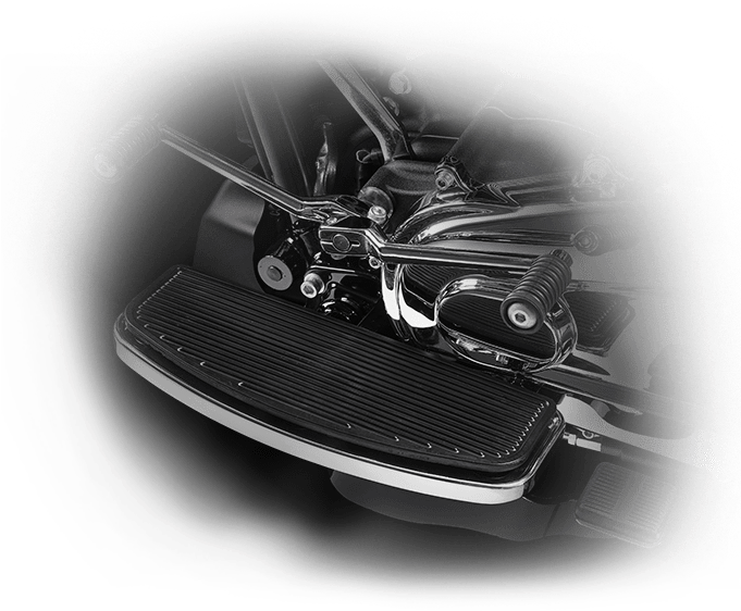 Full-length Footboards & Toe/heel Gear Shifts - Monochrome (680x600), Png Download