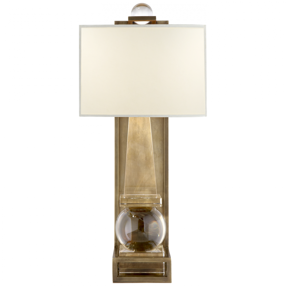 Paladin Tall Obelisk Sconce In Crystal And Antiq - Visual Comfort Chd2262cg/ab-pl E. F. Chapman Paladin (1000x1000), Png Download