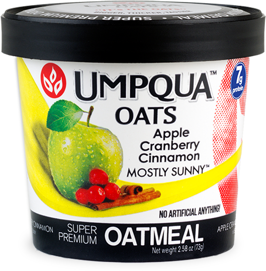 Umpqua Oats Apple Cranberry Cinnamon Mostly Sunny (615x615), Png Download