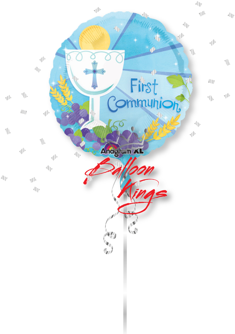 First Communion Chalice Boy - First Communion Luncheon Napkins, Blue (1068x1280), Png Download