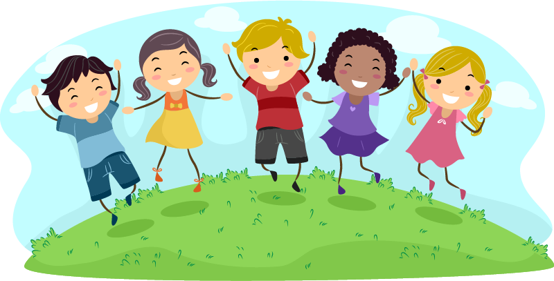 Svg Free Hammock Clipart Kid - Jumping In Glee (800x407), Png Download