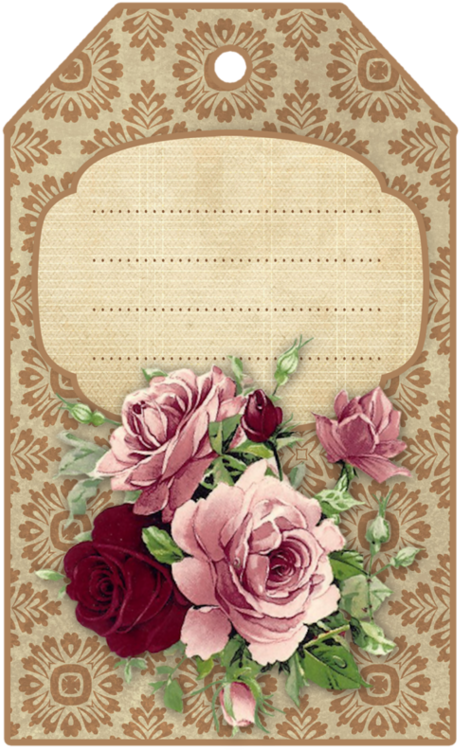 Vintage Tags, Vintage Labels, Free Printable Tags - Vintage Etiquetas Para Regalos Flores (600x758), Png Download