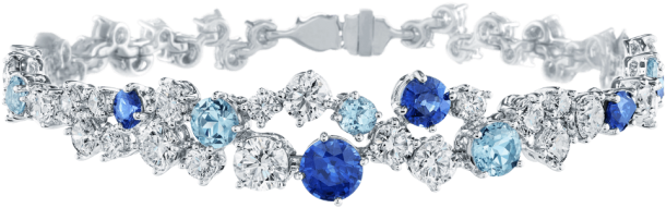 Sparkling Cluster By Harry Winston, Sapphire, Aquamarine - Jewellery (760x500), Png Download