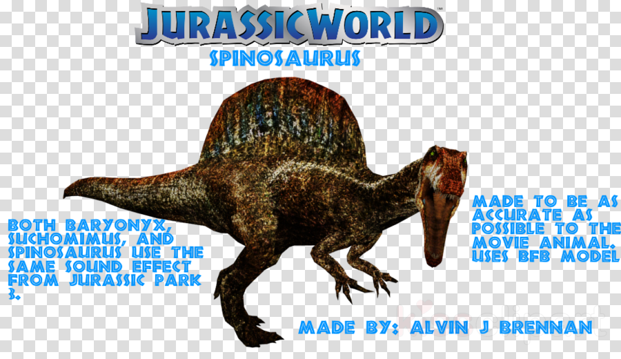 Download Jurassic World Evolution Spinosaurus Clipart - Clip Art (900x520), Png Download