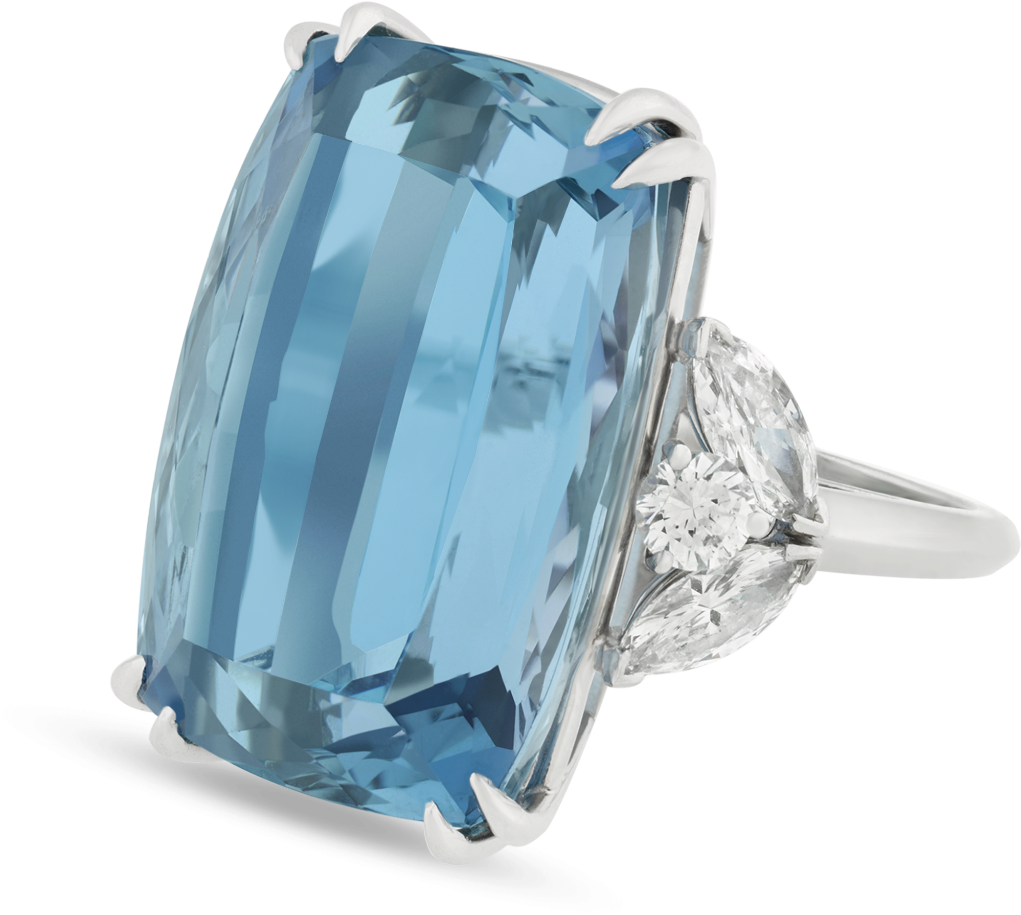 Van Cleef & Arpels Aquamarine And Diamond Ring, - Carat (2500x2000), Png Download