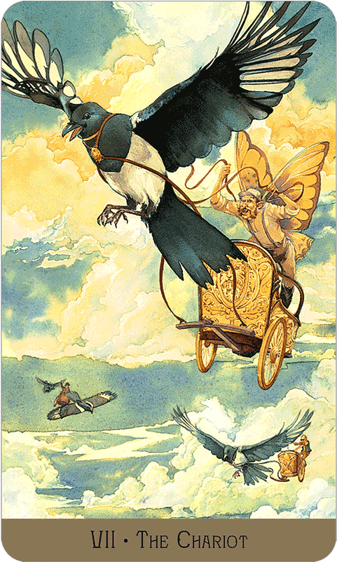Main Menu The Chariot - Victorian Fairy Tarot Chariot (600x800), Png Download