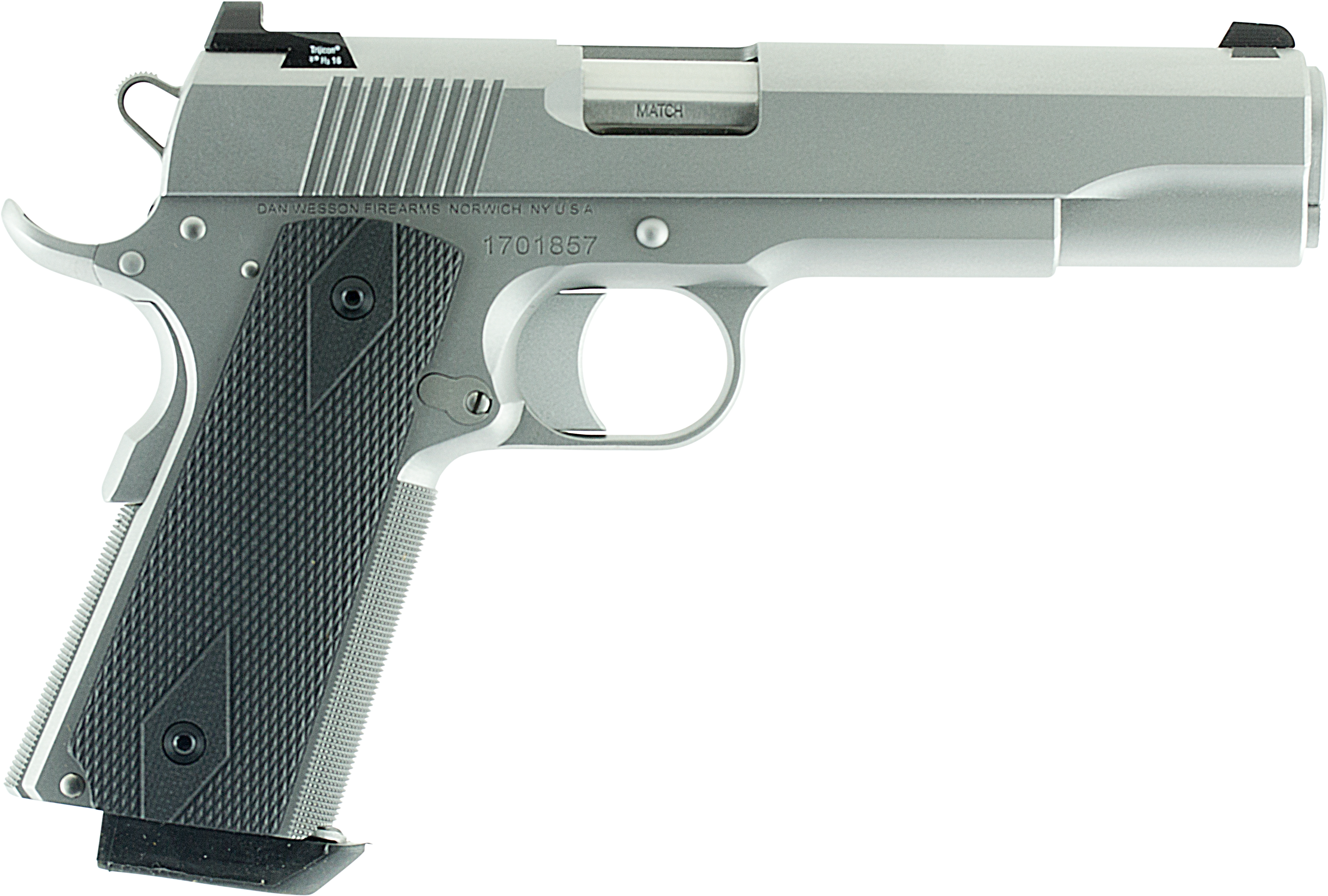Jpg Black And White Stock Pistols Dan Wesson Single - Dan Wesson 10mm (3786x2550), Png Download