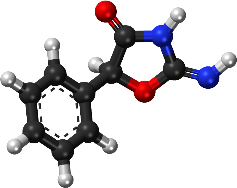 Pemoline Ball And Stick Model - Molecule (875x709), Png Download