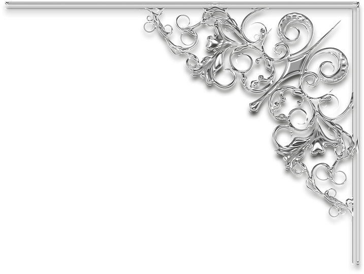 Download Corner Filigree Png Silver Corner Frame Png Full Size PNG