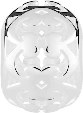 Sterling Silver Filigree Charm By Emma & Roe - Titanium Ring (600x600), Png Download