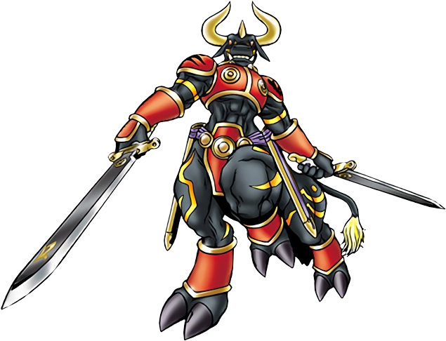 Ox Deva And Servant Of Ebonwumon - Vajramon (640x640), Png Download