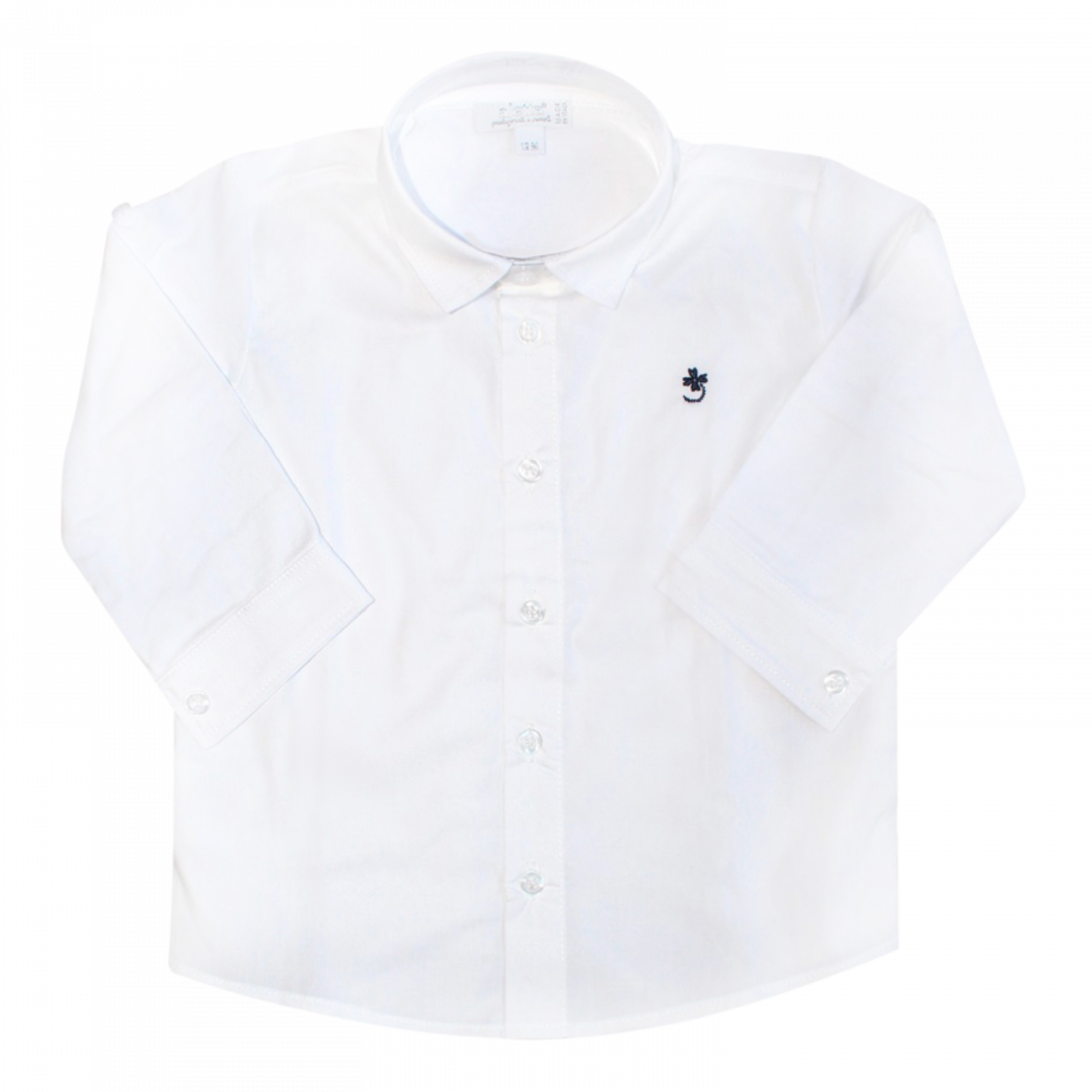White Shirt In Cotton With Embroidered Four-leaf Clover (1100x1100), Png Download