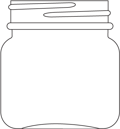 8 Oz Clear Glass Jar - Illustration (700x700), Png Download
