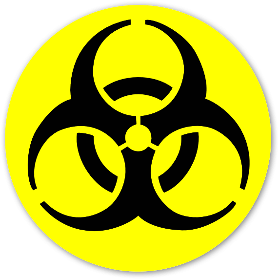 Pegatina Riesgo Biocontaminante - Biohazard Symbol (600x600), Png Download