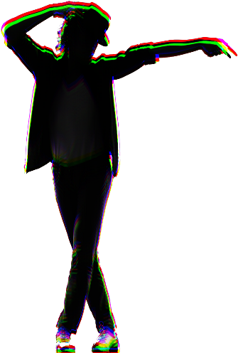 Michaeljackson Silhouette Glitch Ftestickers - Michael Jackson Black Suit (1024x1024), Png Download