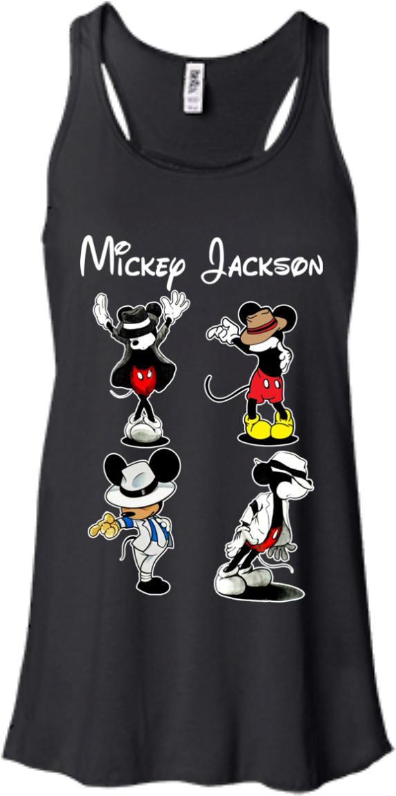 Michael Jackson T Shirts Mickey Mouse Mickey Jackson - Greatdanecompany Autism Love Ladies Flowy Racerback (1155x1155), Png Download
