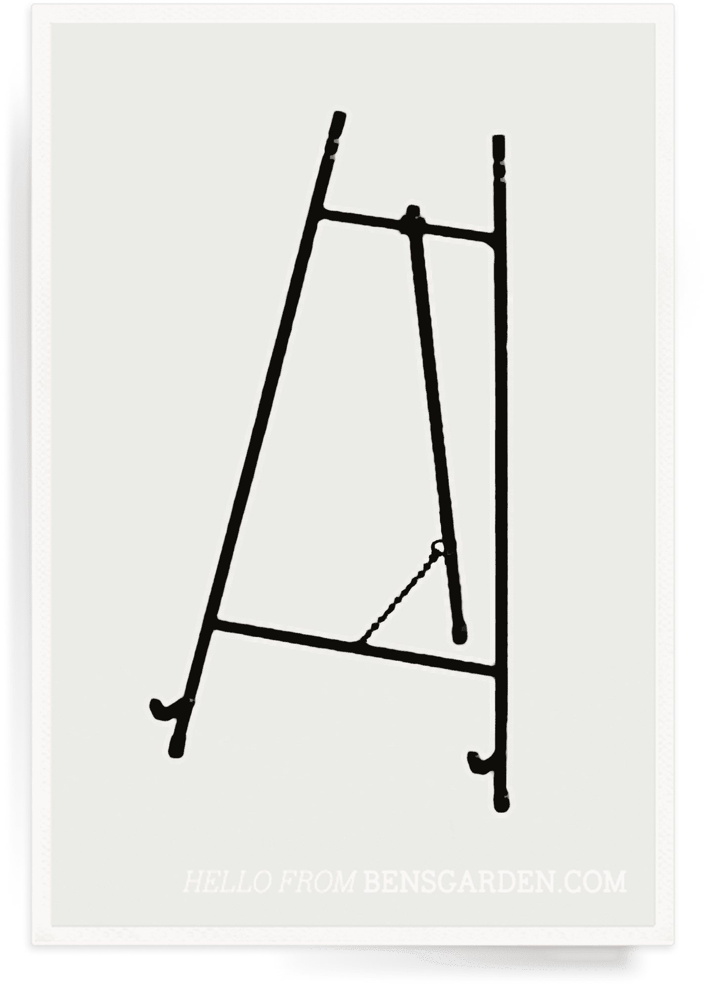 Classic Black Iron Gallery Easel For Decoupage Trays (800x1143), Png Download