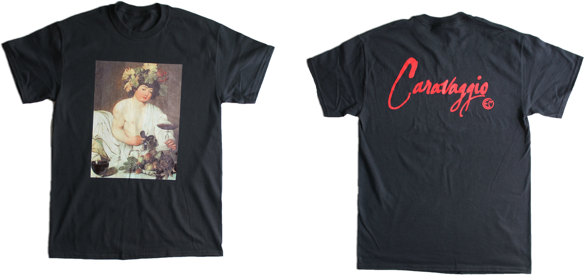 Michelangelo Caravaggio Artist Tee - Play Comme Des Garcons Tshirt (2047x1068), Png Download