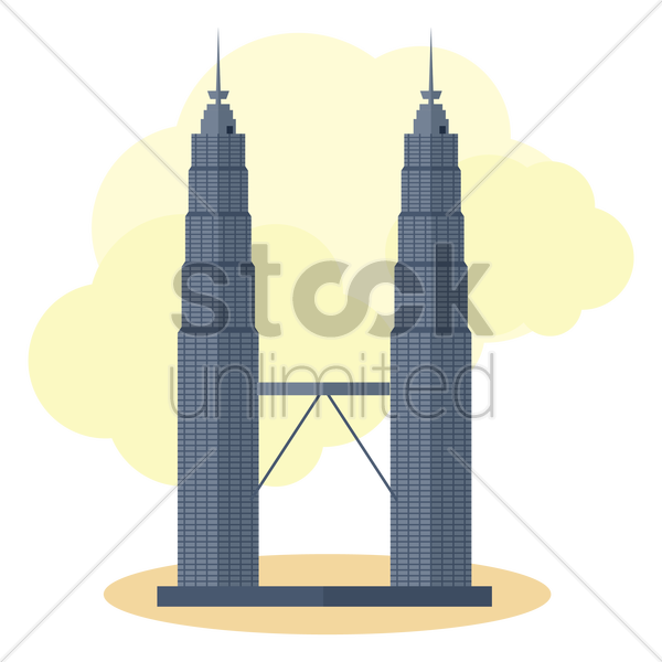 Go To Image - Petronas Twin Tower Vector (600x600), Png Download
