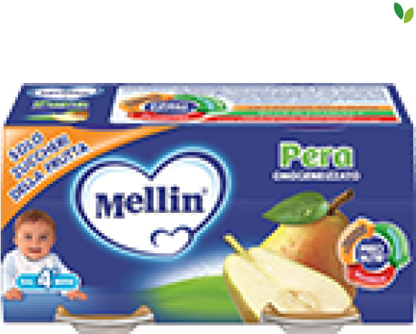 Mellin - Omogeneizzati Pera - Mellin Spa Mellin Homogenized Plum Fruit With Apple (600x600), Png Download