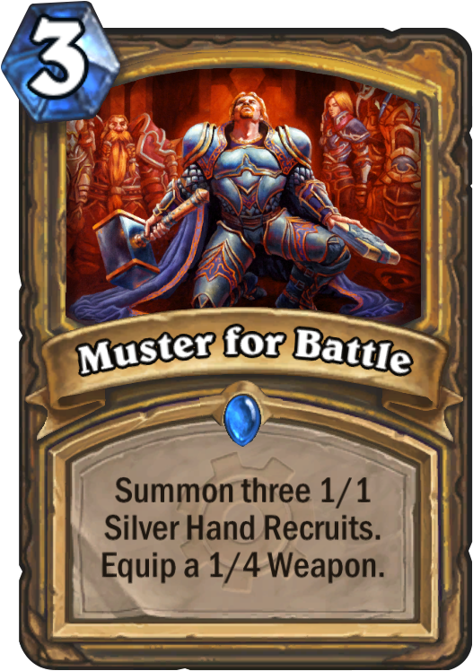 Muster For Battle Card - Hearthstone Muster For Battle (567x811), Png Download