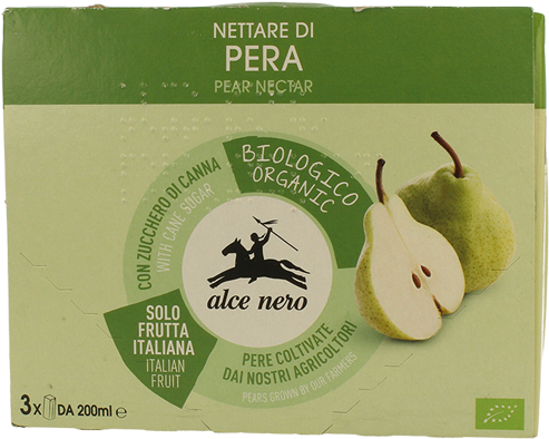 Nettare Di Pera 3 X 200ml - Alce Nero Spa Alce Nero Organic Whole Peeled Tomatoes (567x571), Png Download