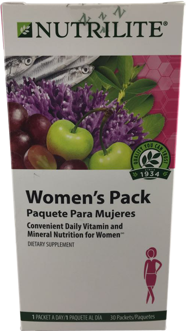 Nutrilite Womens Pack Farmacia Naturista Mexicana Png - Amway Nutrilite Women's Daily Supplement 30 Packs (672x672), Png Download