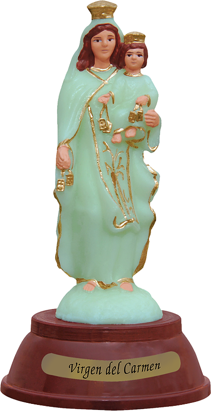 Virgen Del Carmen De Pie Luminosa - Our Lady Of Mount Carmel (419x814), Png Download