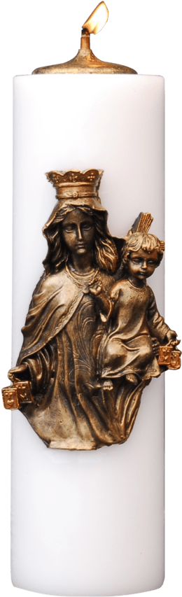 Velon Mechero Virgen Del Carmen 11x38 - Bronze (400x1024), Png Download