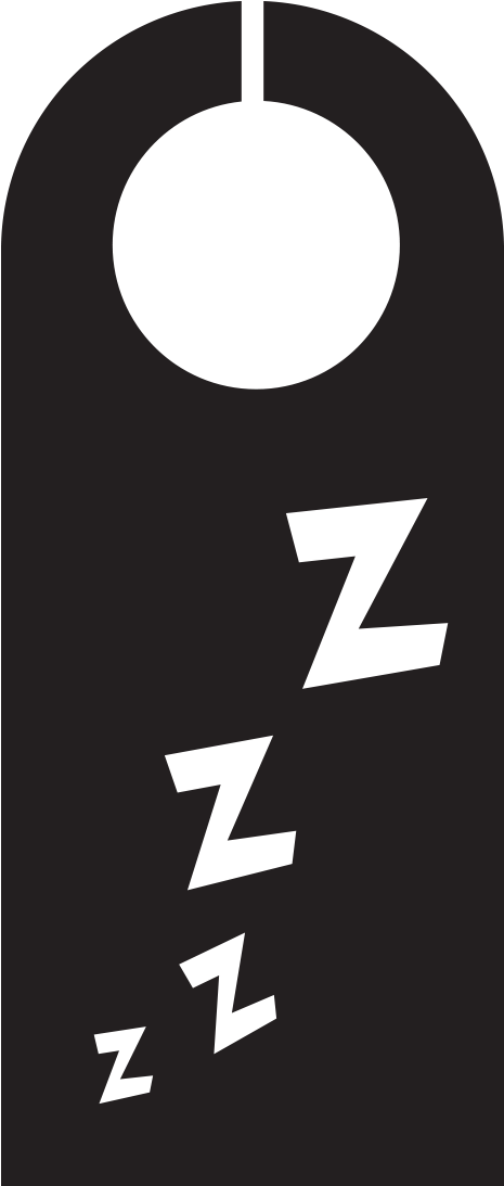 Door Hanger Zzzzzz - Door Hanger (616x1200), Png Download