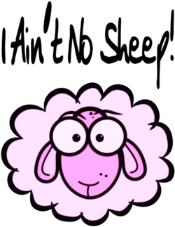 I Ain't No Sheep Pink (674x518), Png Download