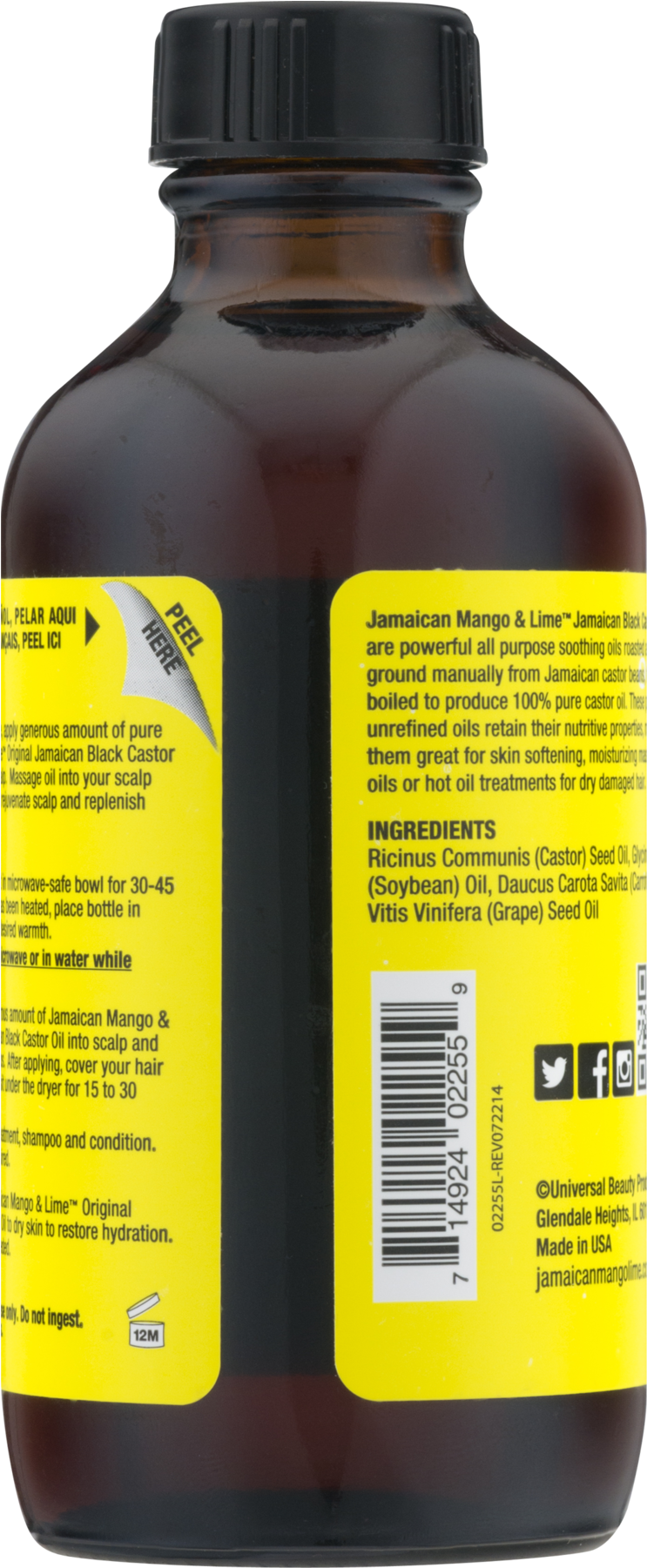 Black Jamaican Castor Oil (1800x1800), Png Download