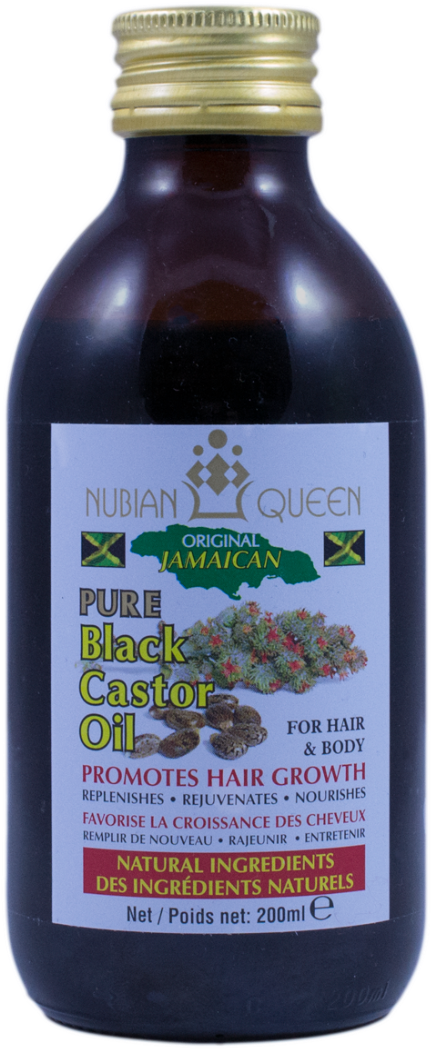 Some Description - Nubian Queen Pure Black Castor Oil 200ml (455x1080), Png Download