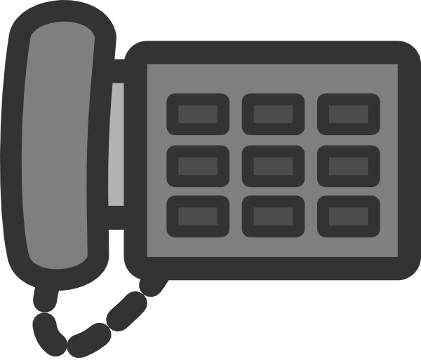 Graphic Free Phone Clip Art At - Cartoon Picture Of A Office Phone (600x514), Png Download