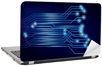 Vector Circuit Board Background Laptop Sticker • Pixers® - Library (400x400), Png Download