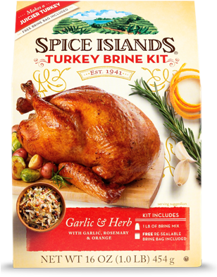 Spice Island Turkey Brine Kit Garlic & Herb 16 (307x442), Png Download