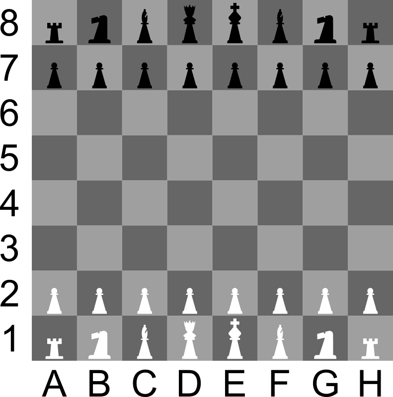 Free Vector Portablejim D Chess Set Chessboard Clip - Chessboard With Pieces Background (588x595), Png Download