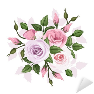 Roses And Lisianthus Flowers - Vector Graphics (400x400), Png Download