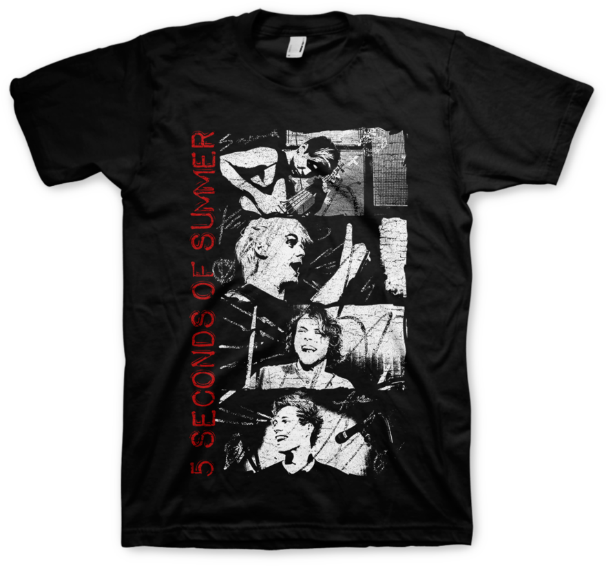 5 Seconds Of Summer Stacked Photos - 5 Seconds Of Summer T Shirts (900x900), Png Download