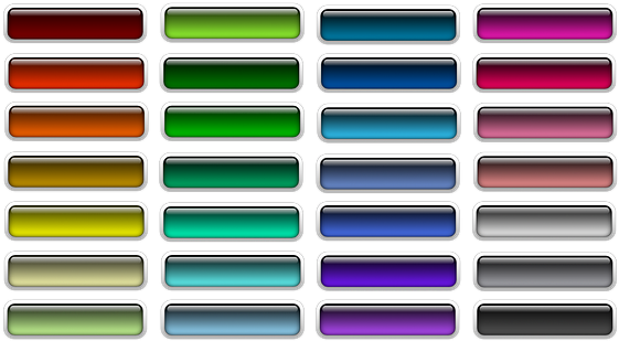 Button Icon Oblong Colorful Edge Button Bu - Icon (604x340), Png Download