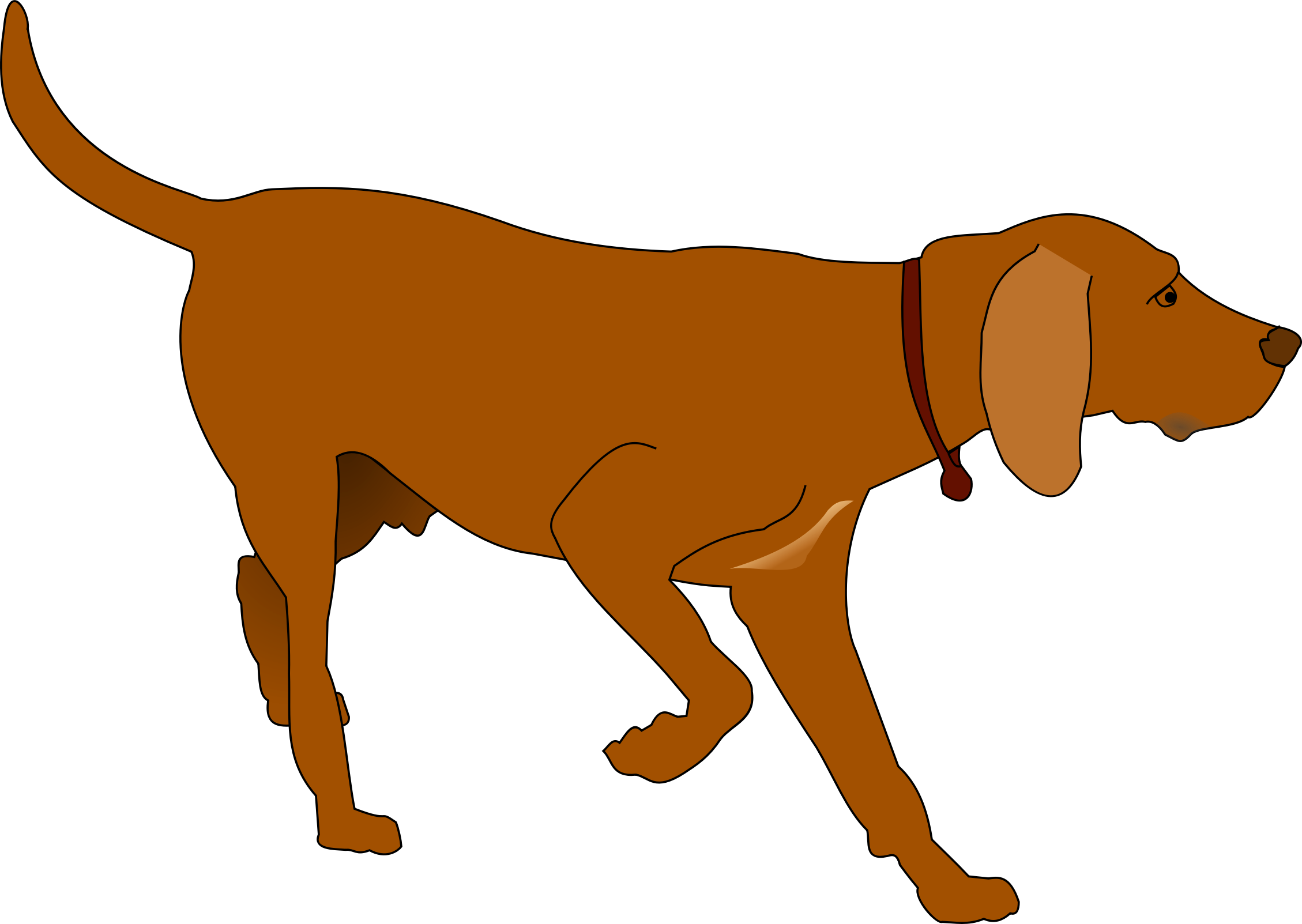 Hunting Dog Vector Clipart Image - Hunter Dog Clipart (2258x1603), Png Download