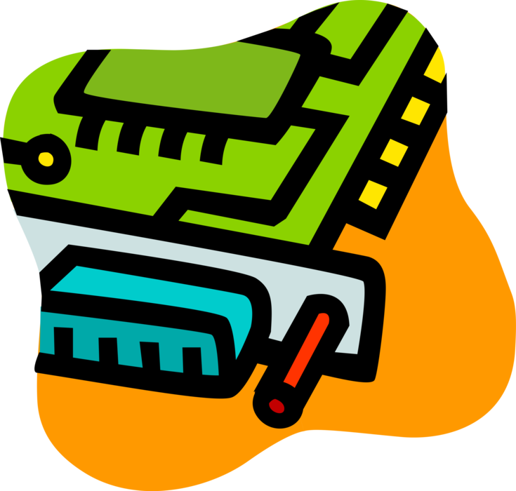 Vector Illustration Of Computer Printed Circuit Board (735x700), Png Download