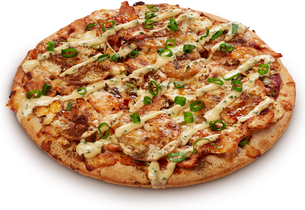 Oven-roasted Cajun Chicken Slices, Fresh Mushrooms, - Reef And Beef Pizza (600x455), Png Download