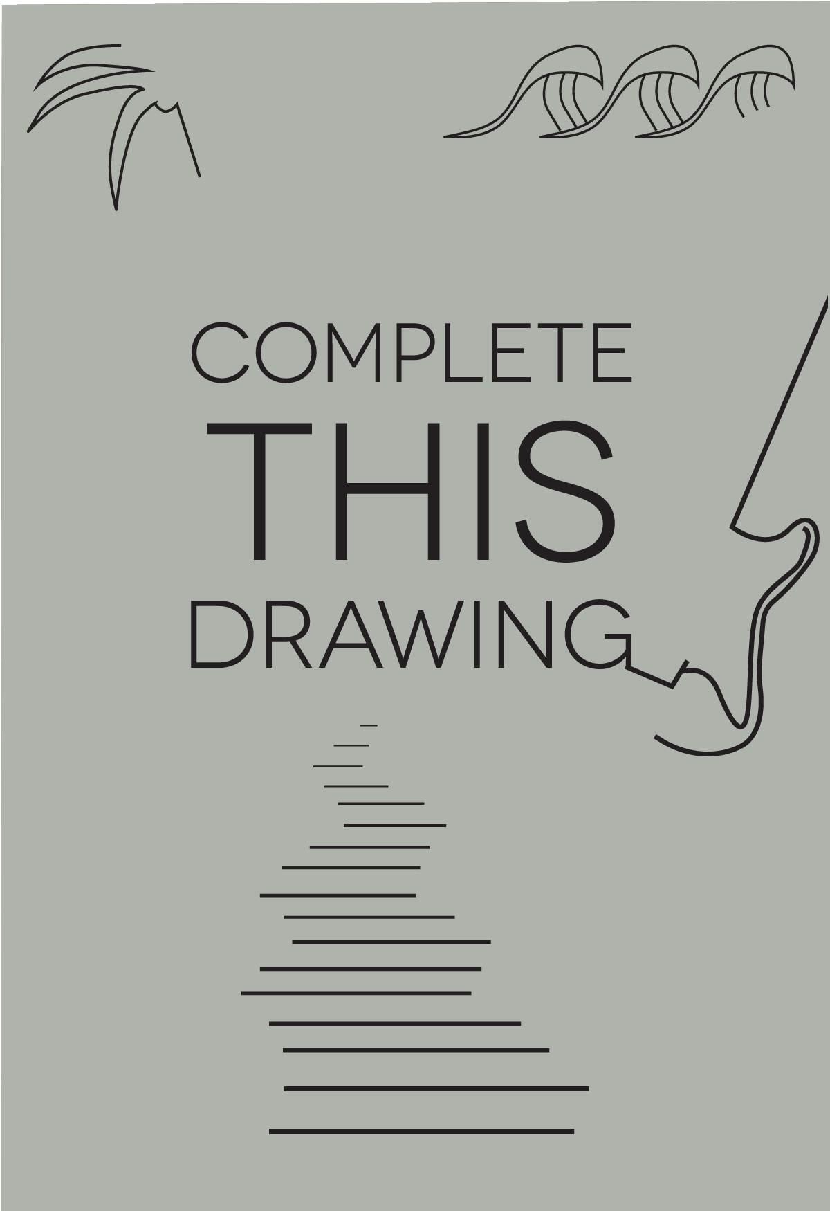 Frazetta Drawing Sketchbook Graphic Freeuse Download - Complete This Drawing (1378x1938), Png Download