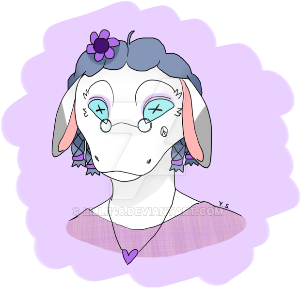 Hippie Sheep By Lilli - Cartoon (1024x626), Png Download