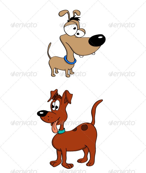 Cartoon Dogs - Graphics (590x700), Png Download