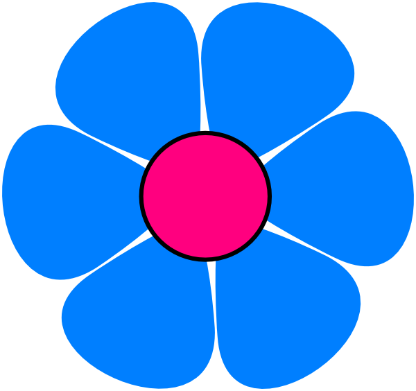 Hippie Flower Power Clipart Clip Art Black And White - Flower Png Clipart (600x564), Png Download