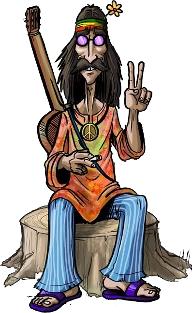 Banner Freeuse Stock Peace And Love Render Gar Ons - Hippies Png (397x647), Png Download